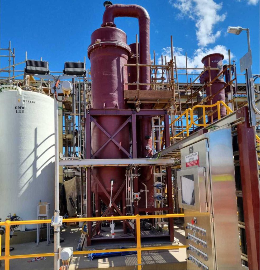 HCl Recovery from an AU mine - installed in tank farm